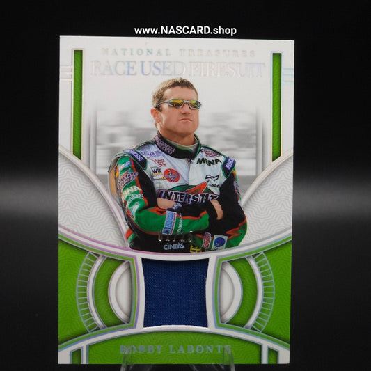 2024 National Treasures Race Used Firesuit Holo Silver Bobby Labonte 01/25