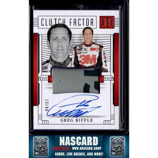 2024 Panini National Treasures Greg Biffle Clutch Factor Signatures #/49