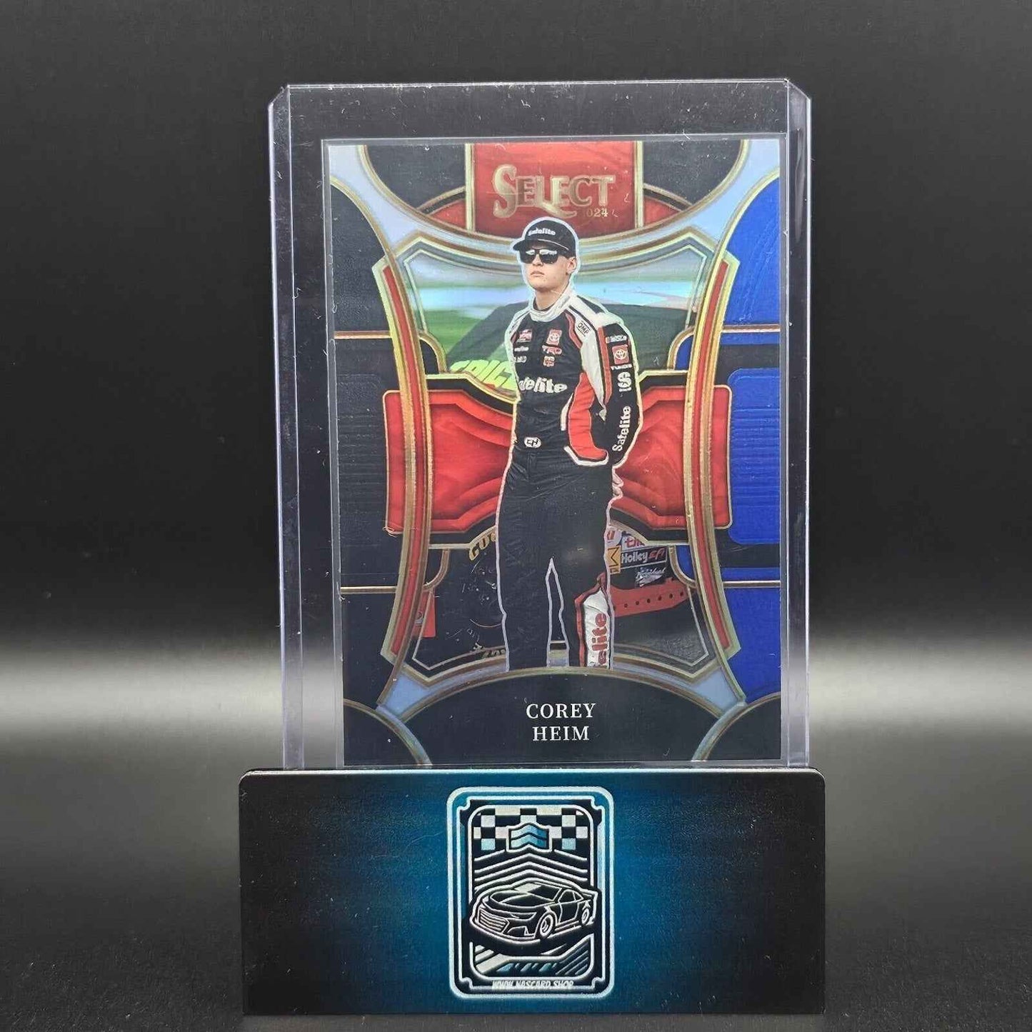 2024 Panini Select - Trackside Black and Blue Prizm #278 Corey Heim /49