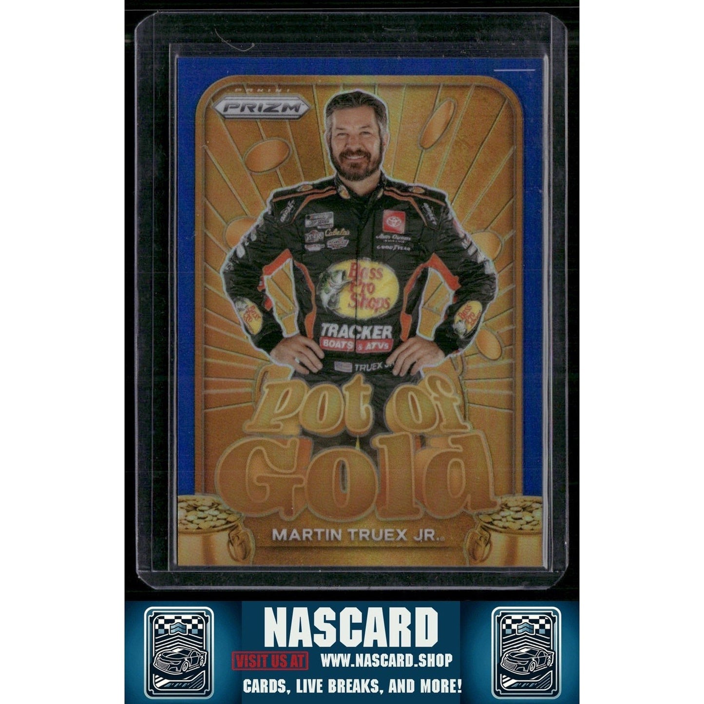 2024 Panini Prizm #24 Martin Truex Jr. Pot Of Gold Blue #/49
