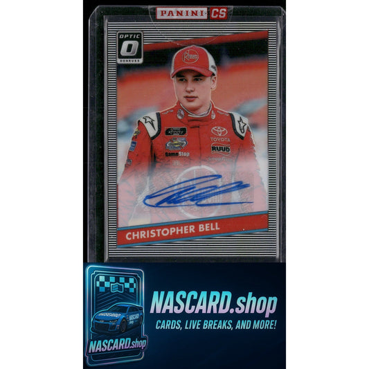 2019 Donruss #82 Christopher Bell Optic Signatures Holo #/75