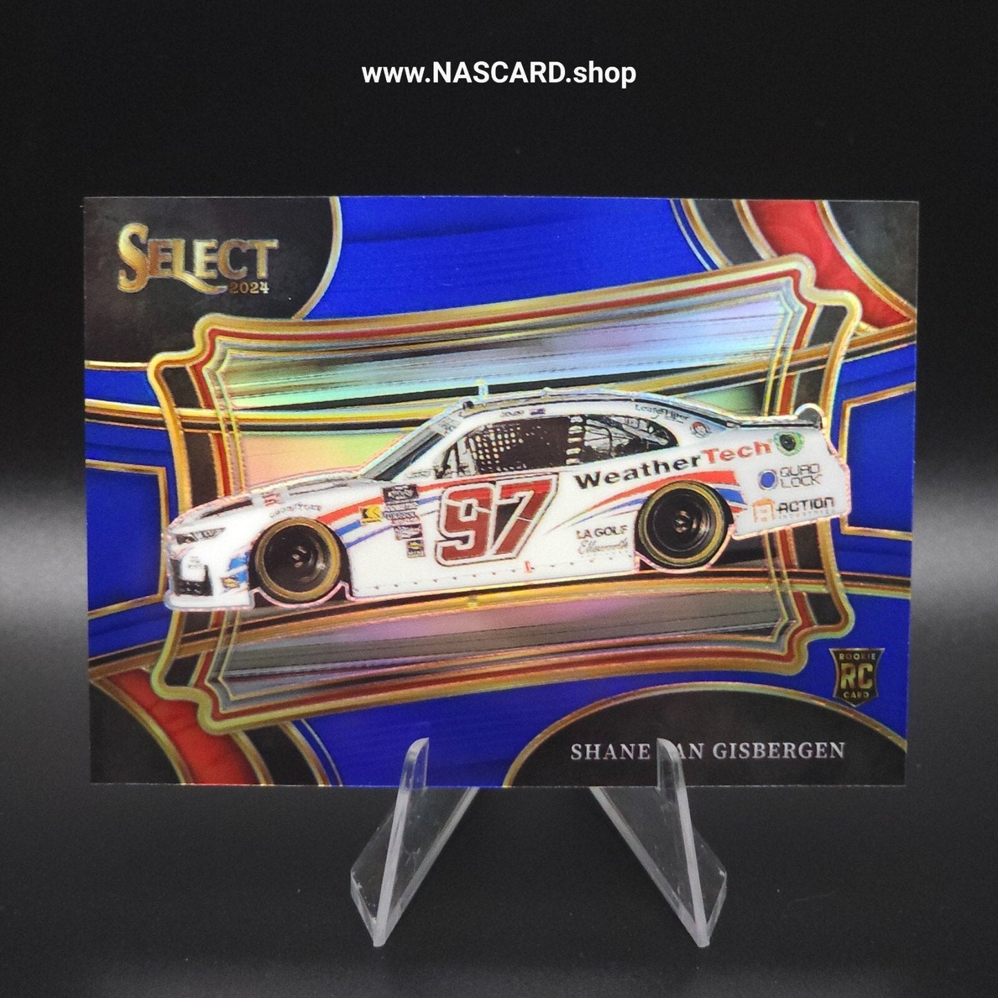 2024 Panini Select Pit Road Shane Van Gisbergen #129 Blue Prizm /175 (RC)