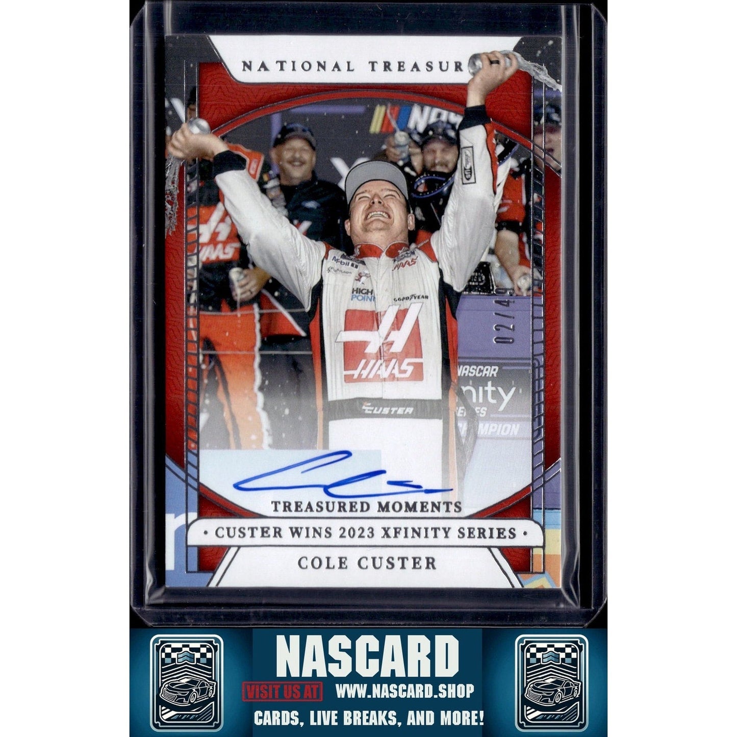 2024 Panini National Treasures #TMS-CCT Cole Custer Treasured Moments #/49