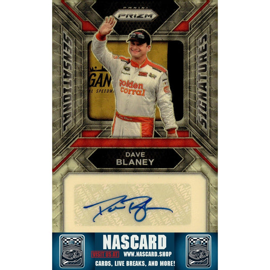 2024 Panini Prizm #SS-DBY Dave Blaney Sensational Signatures Gold Vinyl 1/1