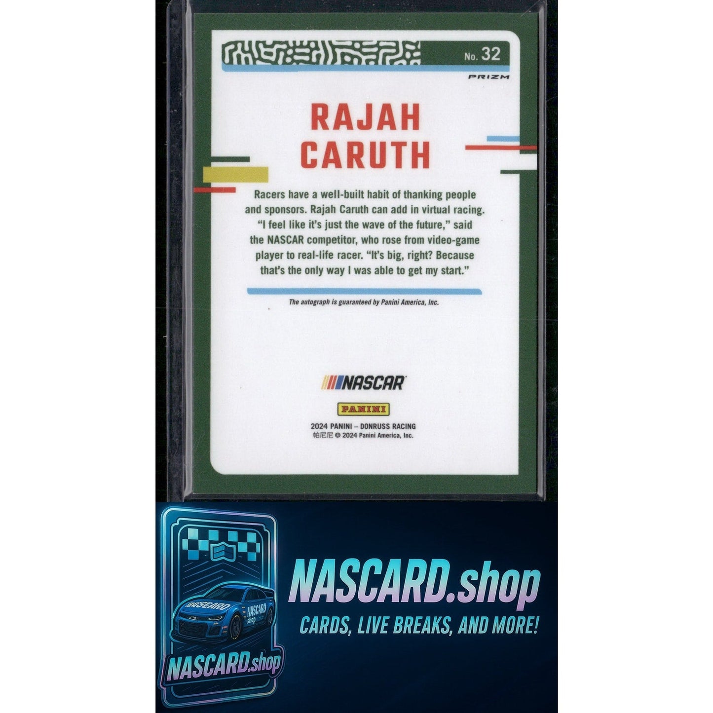 2024 Donruss #32 Rajah Caruth Optic Signatures