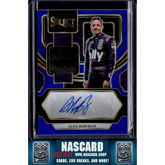 2024 Panini Select #AM-ABM Alex Bowman Autographed Memorabilia Blue Prizms
