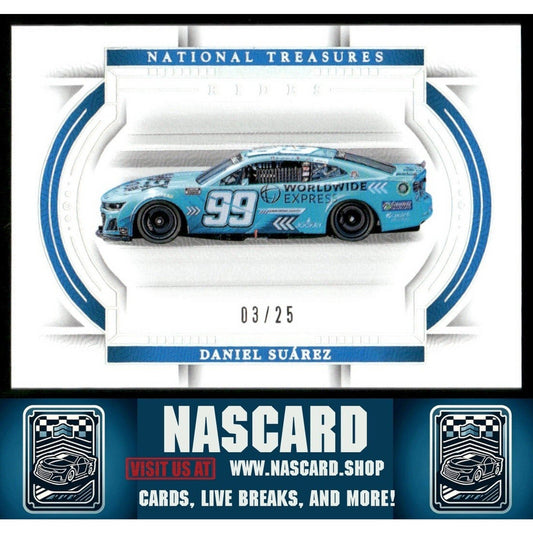2024 National Treasures Rides Holo SIlver Daniel Suarez /25
