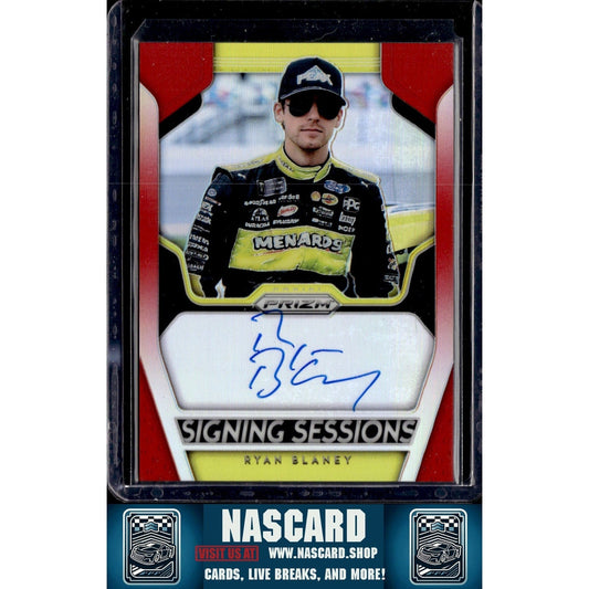 2019 Panini Prizm #SS-RB Ryan Blaney Signing Sessions Red Prizm #/25