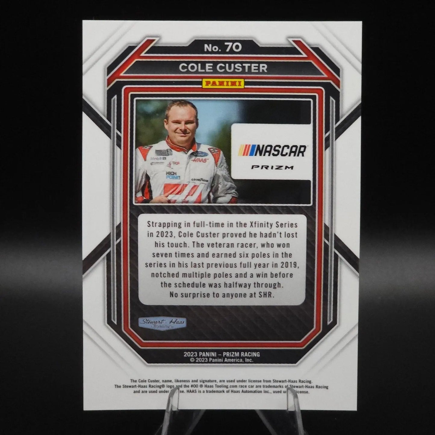 2023 Panini Prizm - Cole Custer #70 White Sparkle Prizm