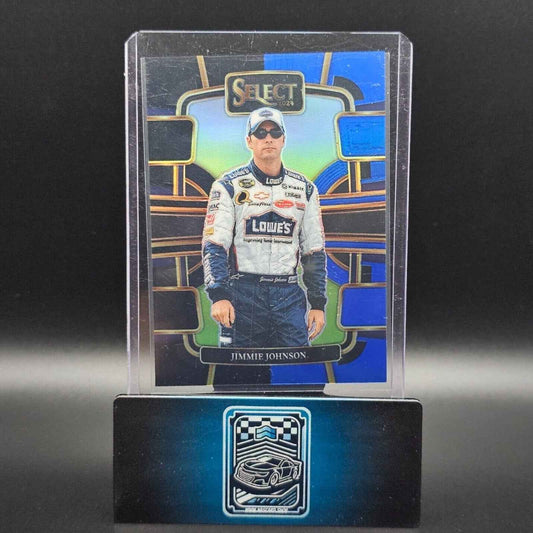 2024 Panini Select - Grandstand Black and Blue Prizm #91 Jimmie Johnson /49