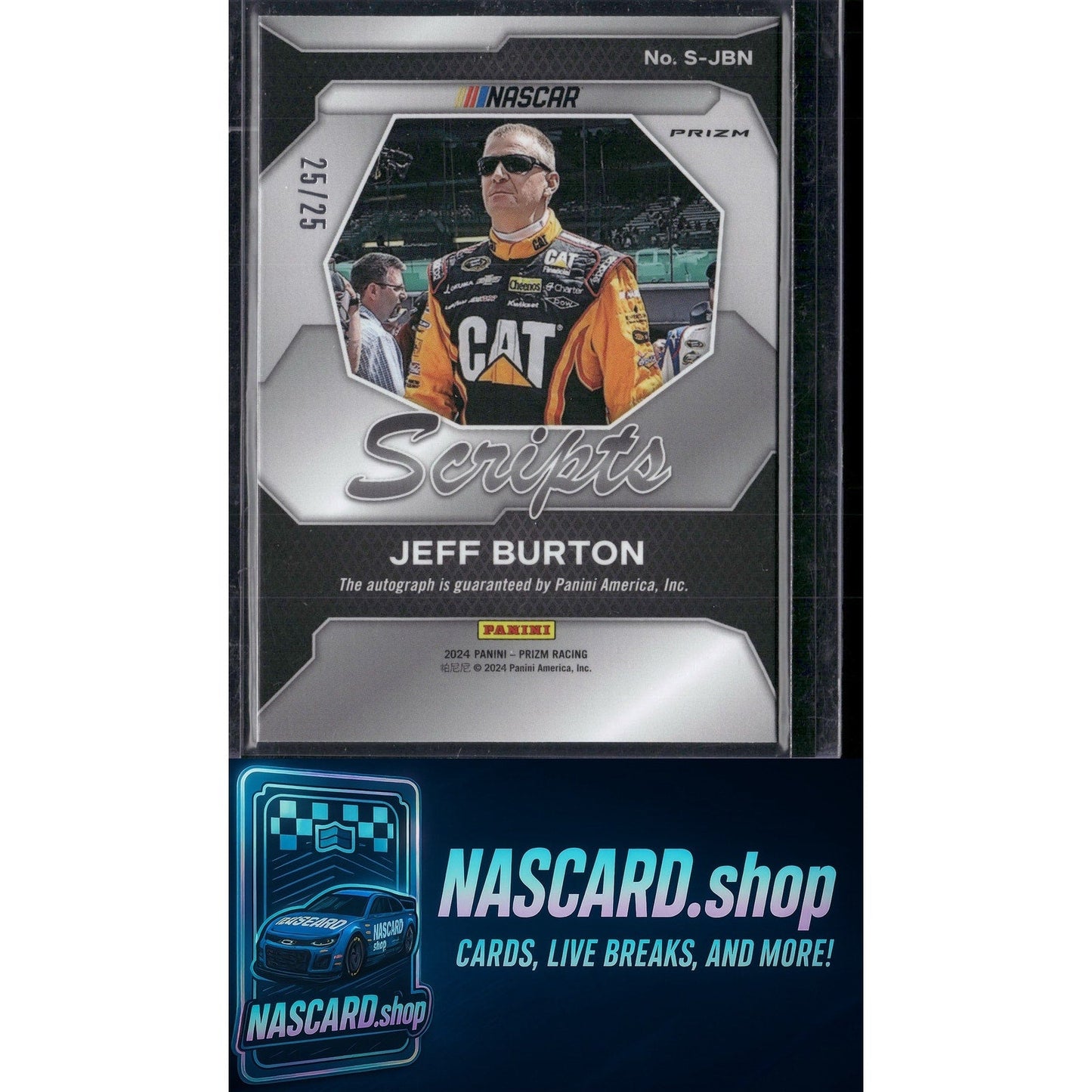 2024 Panini Prizm #S-JBN Jeff Burton Scripts Mojo #25/25