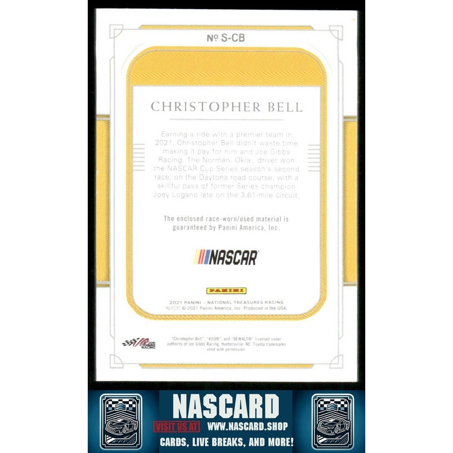 2021 Panini National Treasures Silhouettes Holo Gold Christopher Bell 01/10