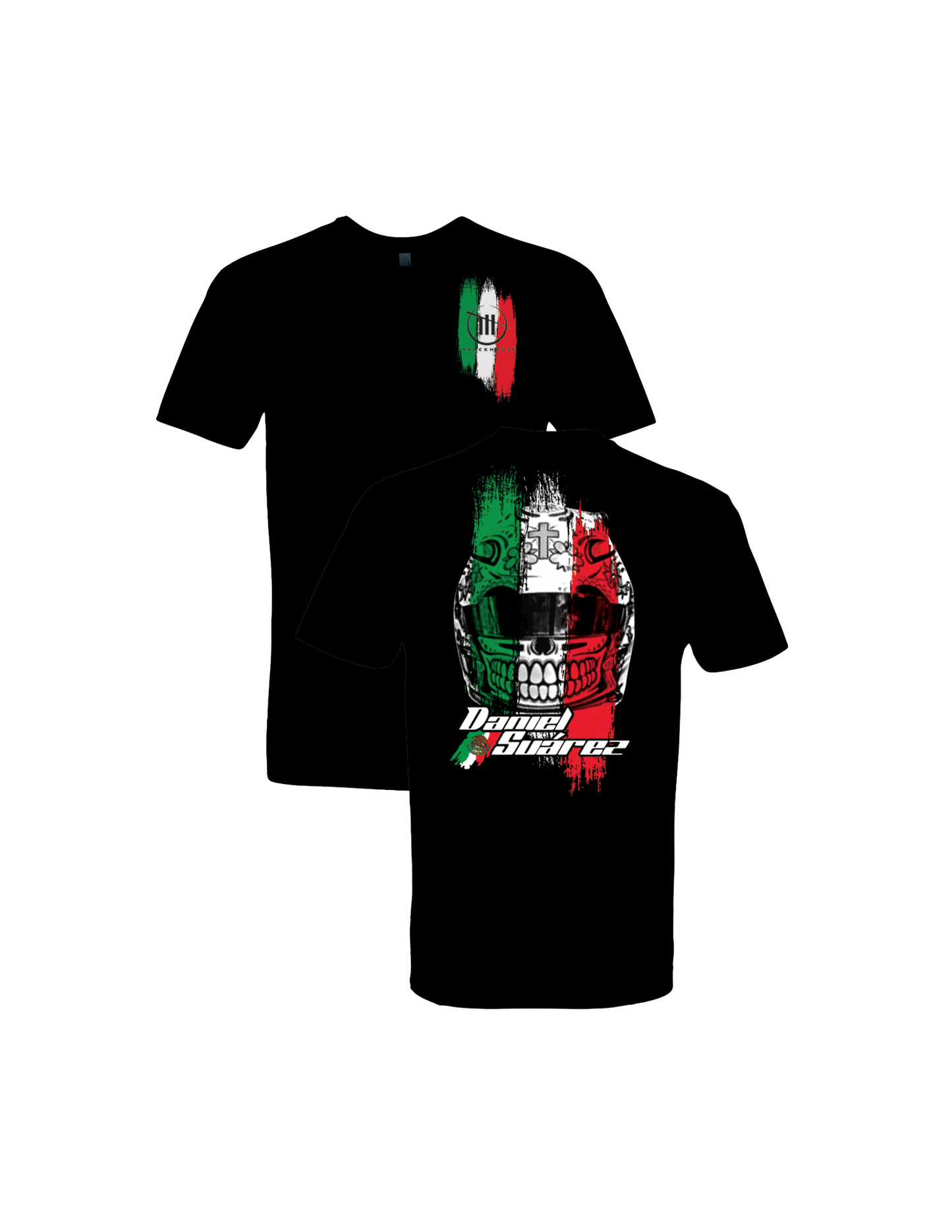 Daniel Suárez #99 Mexican Sugar Skull Helmet Black T-Shirt