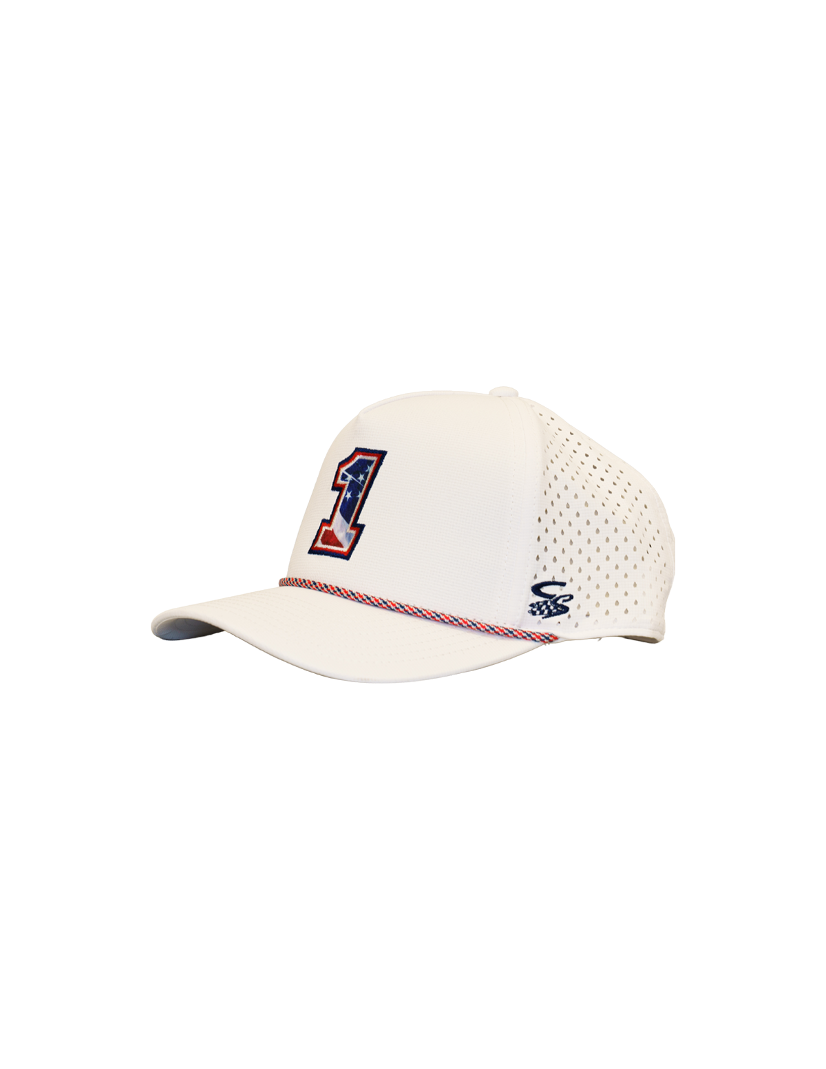 Ross Chastain #1 Americana White Rope Snapback Hat