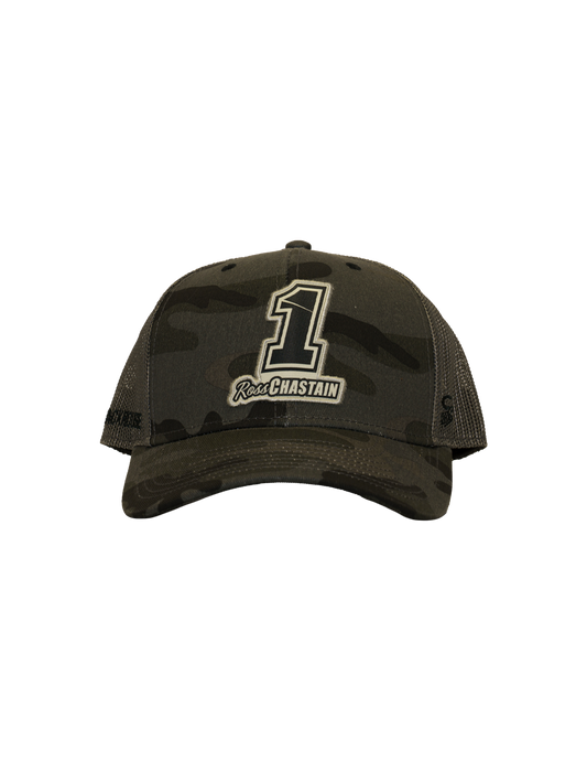 Ross Chastain #1 Black Camo Snapback Hat