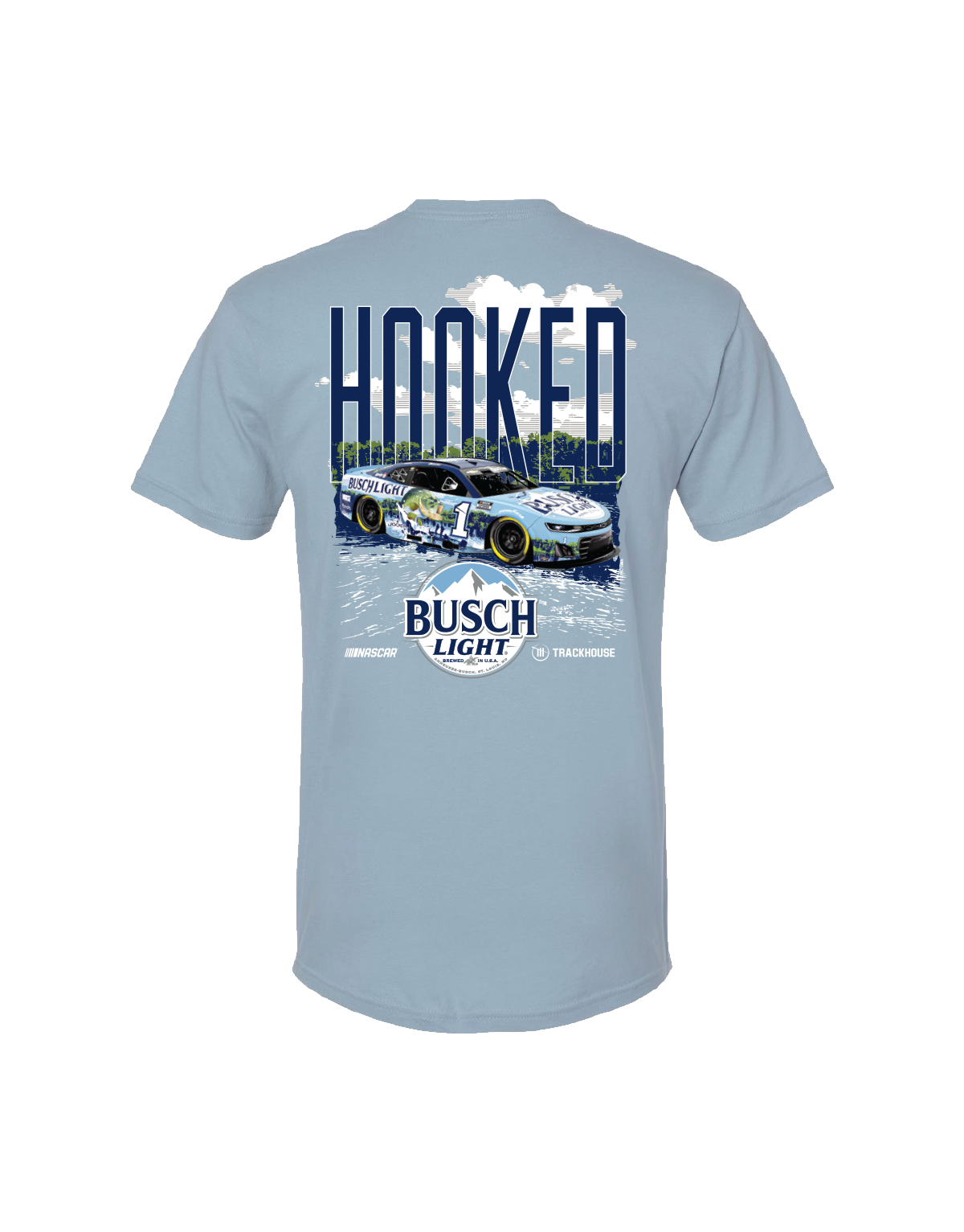 Ross Chastain #1 Busch Light 2025 Fishing HOOKED T-Shirt