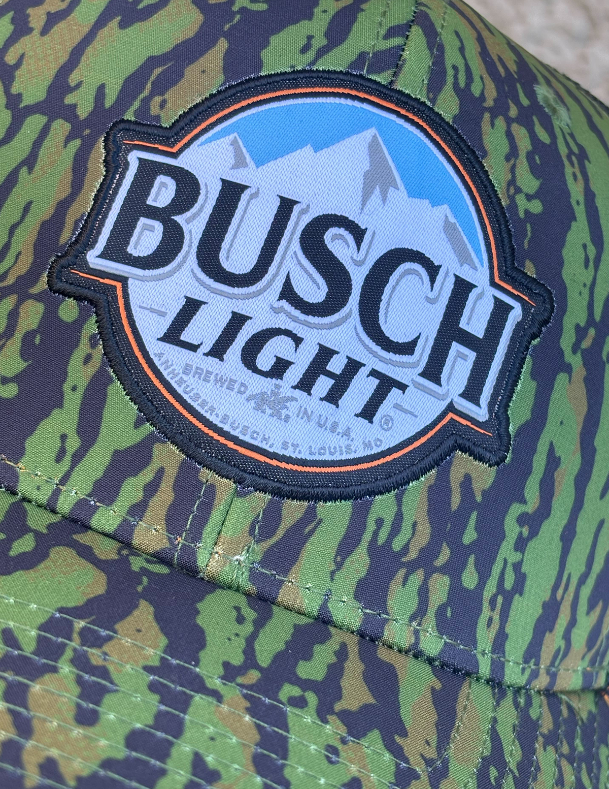 Busch Light #1 Camo/Orange Trucker Hat