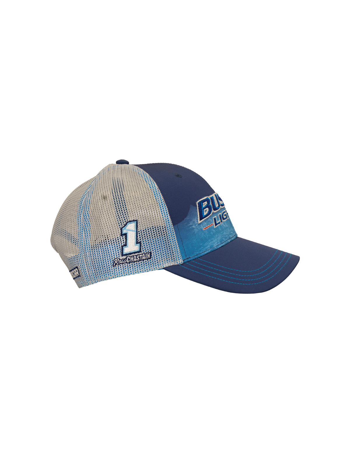 Ross Chastain #1 Busch Light Retro Mountains Mesh Snapback Hat