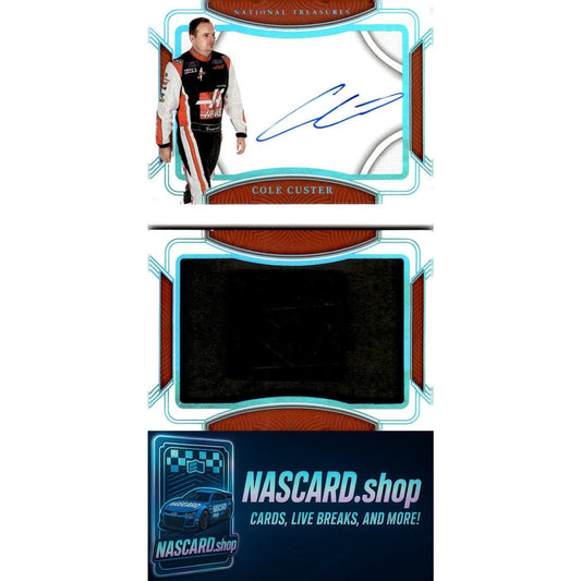 2023 National Treasures Cole Custer Jumbo Shoe Sole Signature Booklet #/10