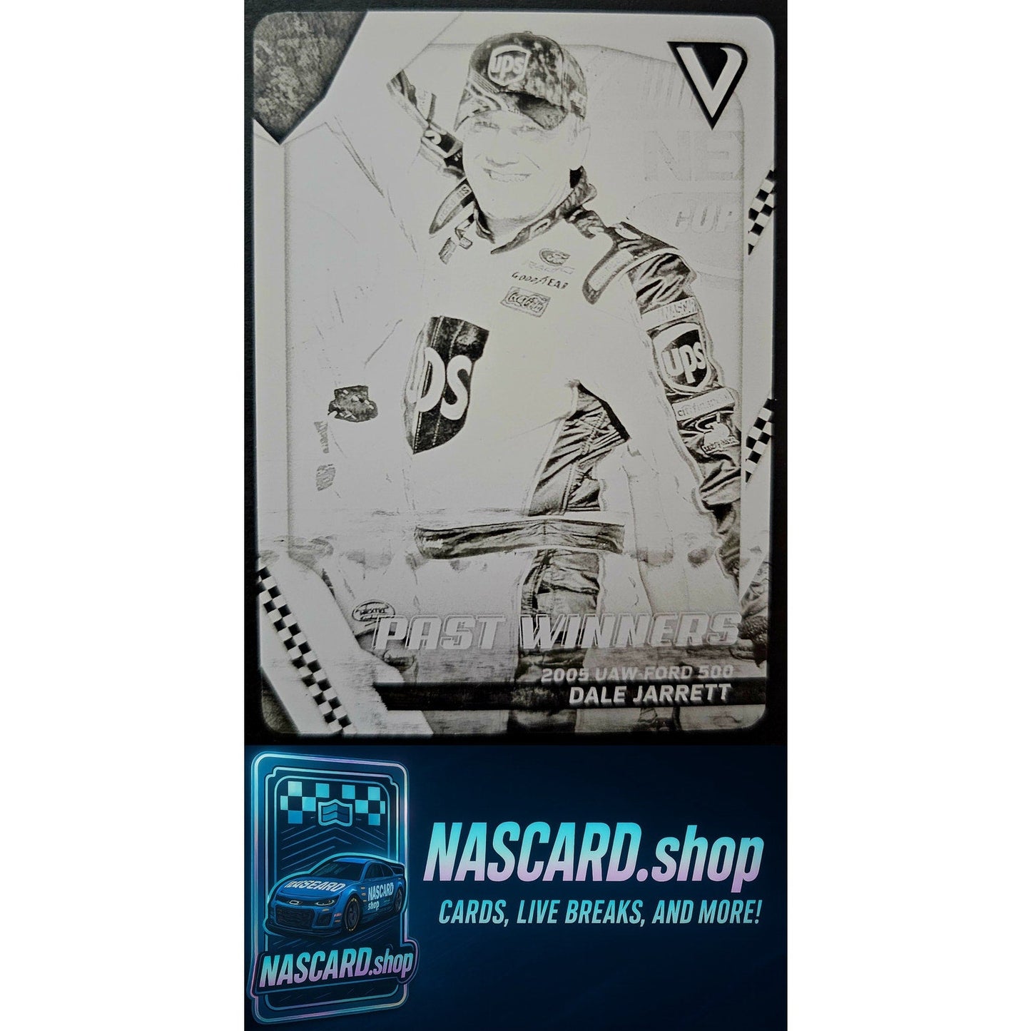 2018 Panini Victory Lane #58 Dale Jarrett Printing Plates Black #1/1