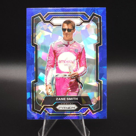 2024 Panini Prizm Racing Blue Cracked Ice #14 Zane Smith