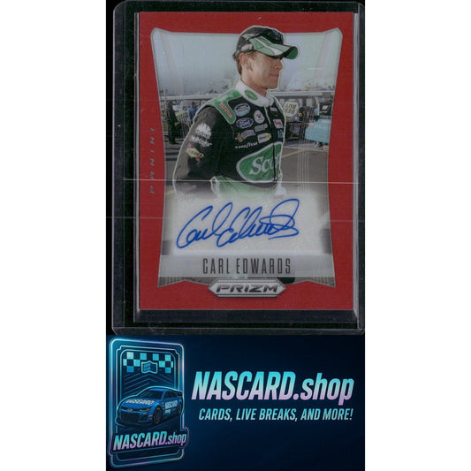 2024 Panini Prizm #TS-CES Carl Edwards Throwback Signatures Red #/35