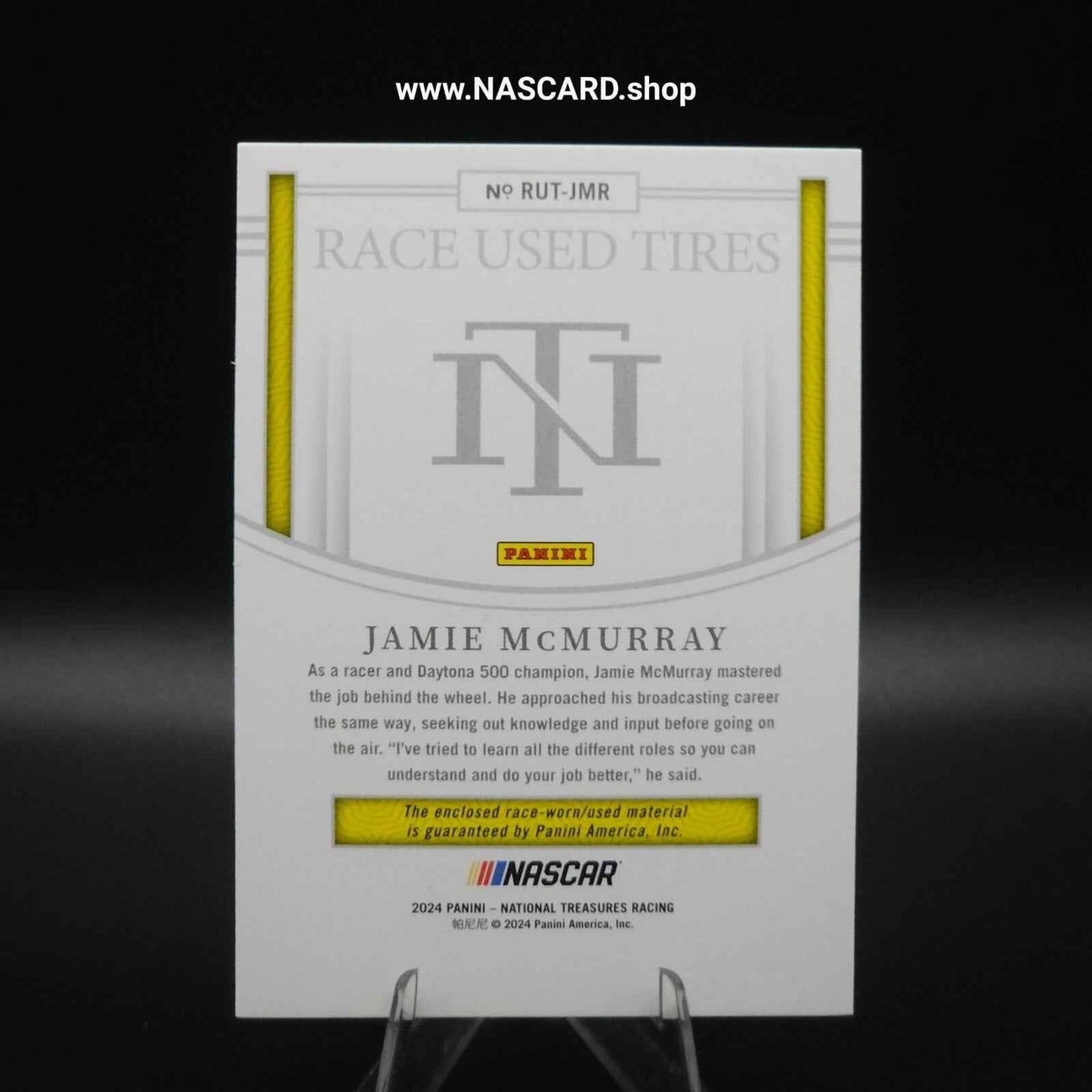 2024 National Treasures Race Used Tires Holo Silver Jamie McMurray /25