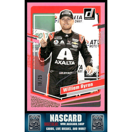 2024 Panini Donruss NASCAR - William Byron #63 Pink /25
