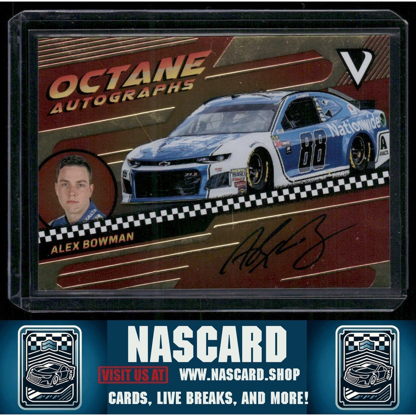 2018 Panini Victory Lane #OA-AB Alex Bowman Octane Autographs Gold #/99