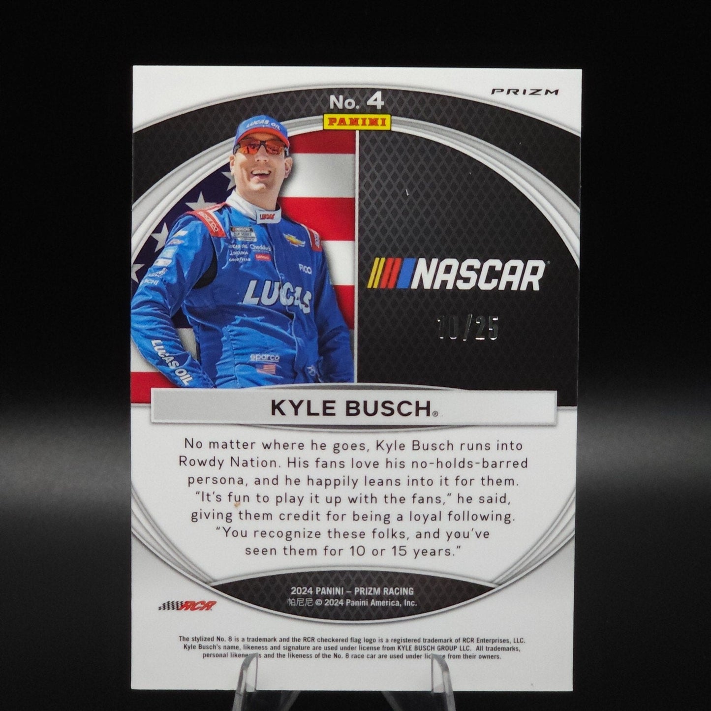 2024 Panini Prizm Racing National Pride Mojo Prizm #4 Kyle Busch /25