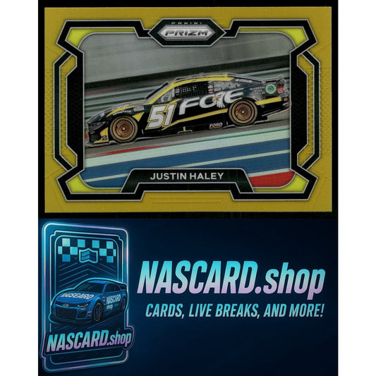 2024 Panini Prizm Rides #54 Justin Haley Gold #07/10