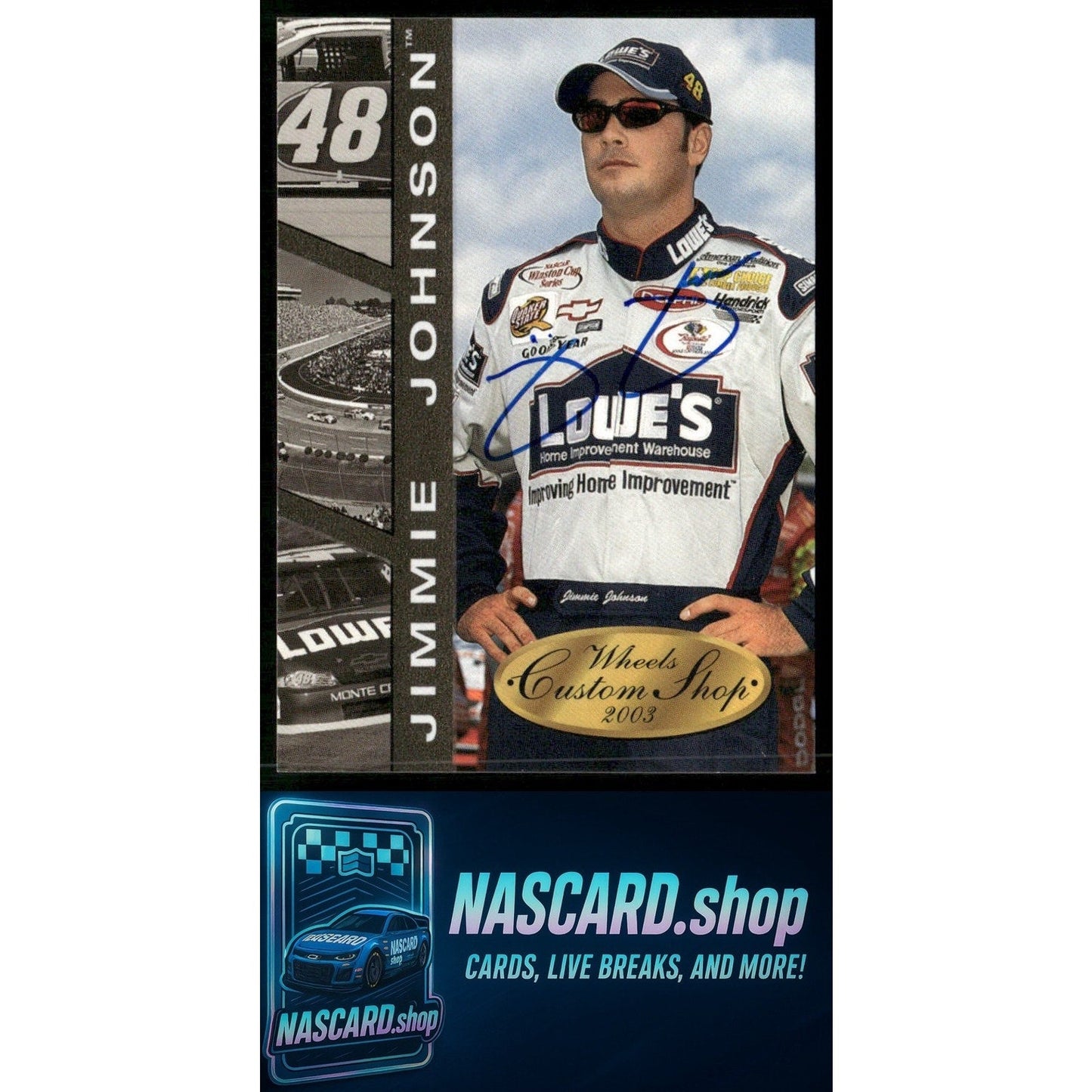 2003 Wheels High Gear #JJB2 Jimmie Johnson Custom Shop Autographs #1/10