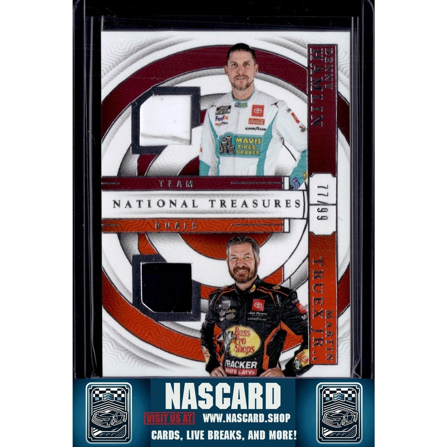 2024 Panini National Treasures Denny Hamlin / Martin Truex Jr. Team Duals