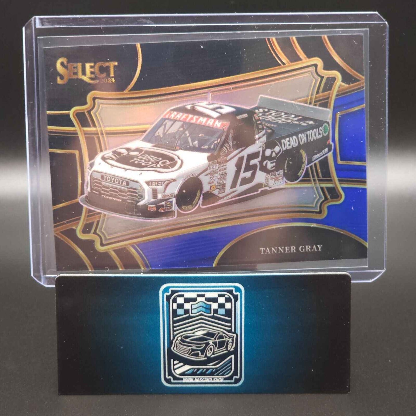 2024 Panini Select Pit Road Black and Blue Prizm #124 Tanner Gray 45/49