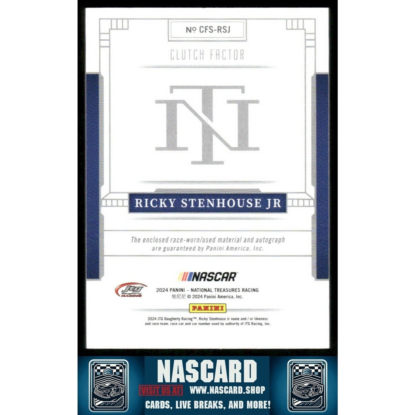 2024 National Treasures Clutch Factor Signatures Ricky Stenhouse Jr. /49