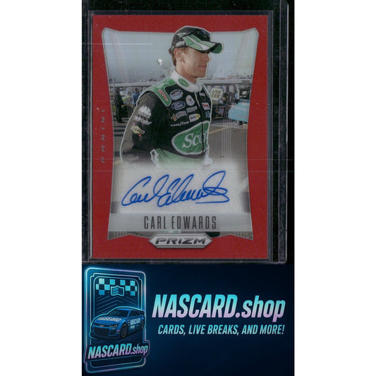 2024 Panini Prizm #TS-CES Carl Edwards Throwback Signatures Red #/35