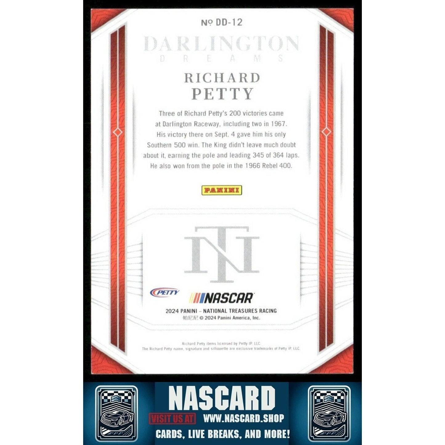 2024 Panini National Treasures Darlington Dreams Richard Petty /35
