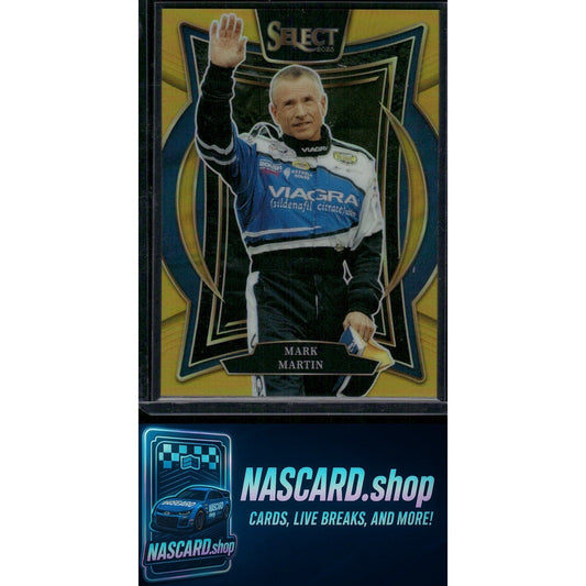 2025 Panini Select Grandstand #42 Mark Martin Gold Prizms #01/10