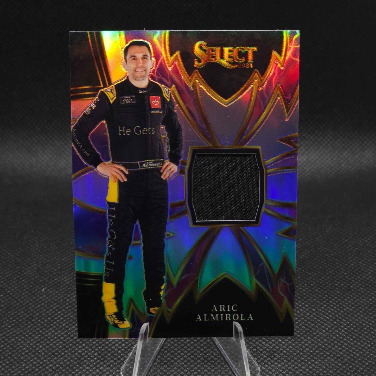 2024 Panini Select Racing Sparks Silver Prizm #S-AAM Aric Almirola