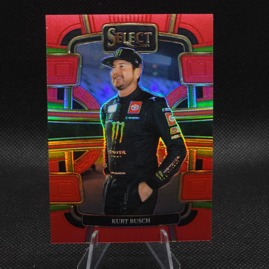 2024 Panini Select Racing Grandstand Red Prizm #37 Kurt Busch 008/149