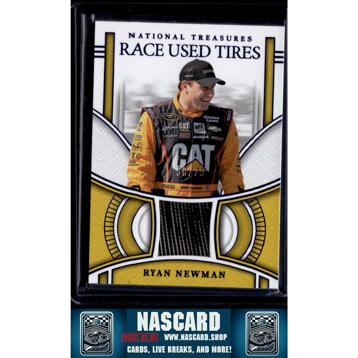 2024 Panini National Treasures #RUT-RNW Ryan Newman Race Used Tires Blue #/75