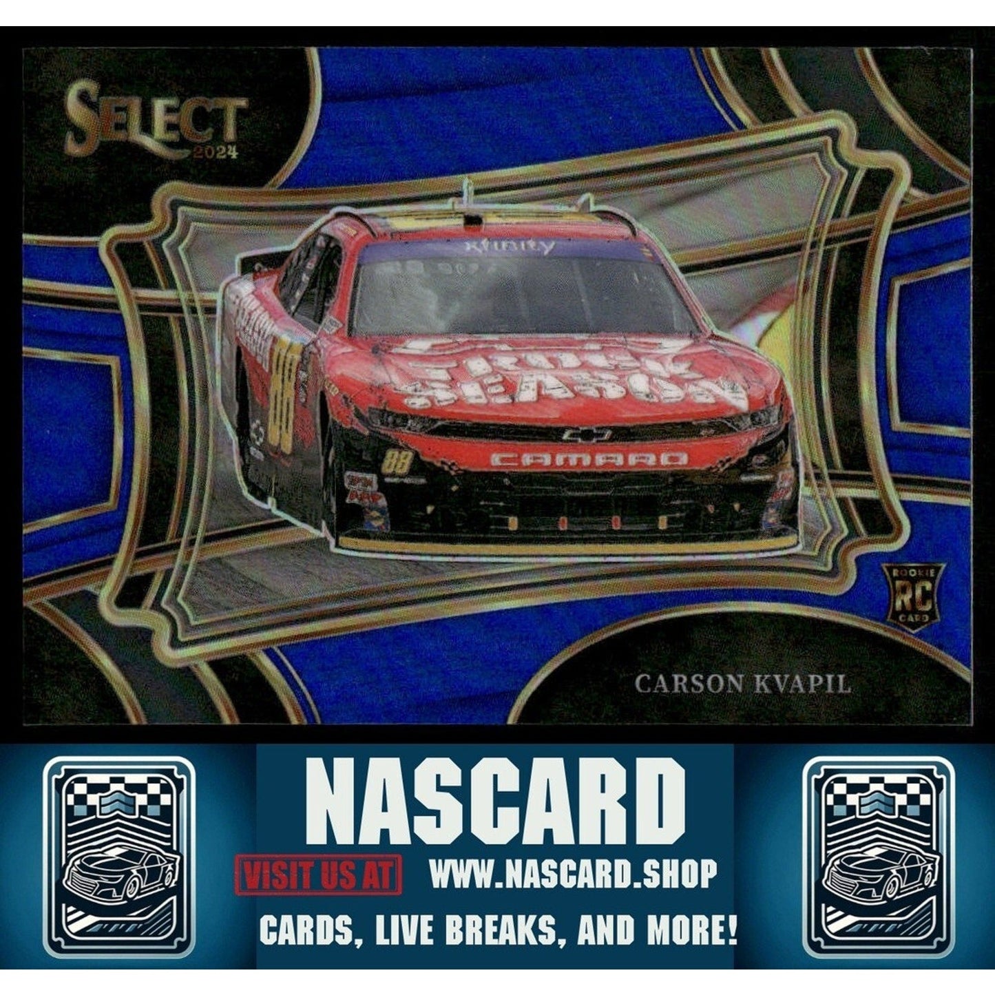 2024 Panini Select - Pit Road Carson Kvapil #200 Blue Prizm /175 (RC)