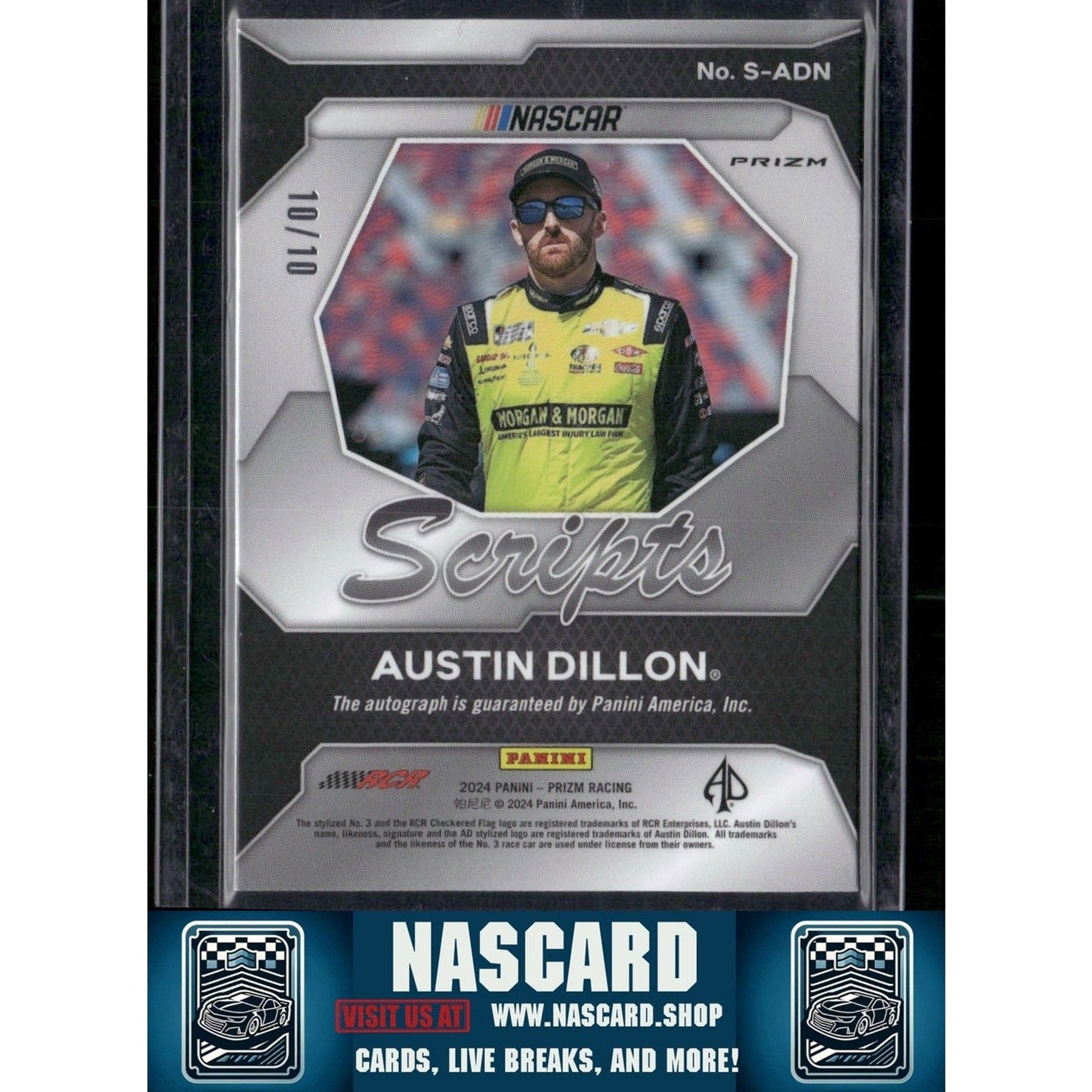 2024 Panini Prizm #S-AND Austin Dillon Scripts Gold #10/10