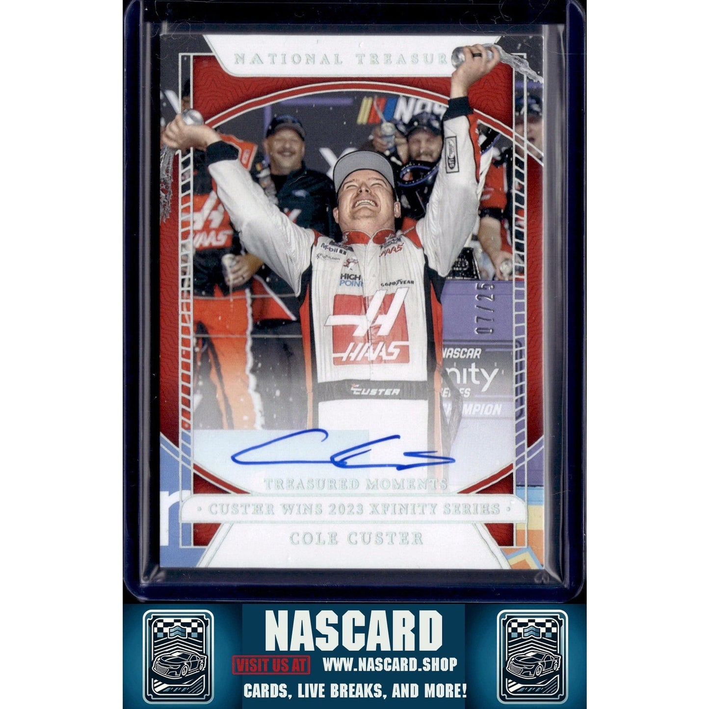 2024 Panini National Treasures Cole Custer Treasured Moments Holo Silver #/25