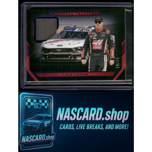 2024 Panini National Treasures #TG-CCR Cole Custer Track Gear Blue #/75