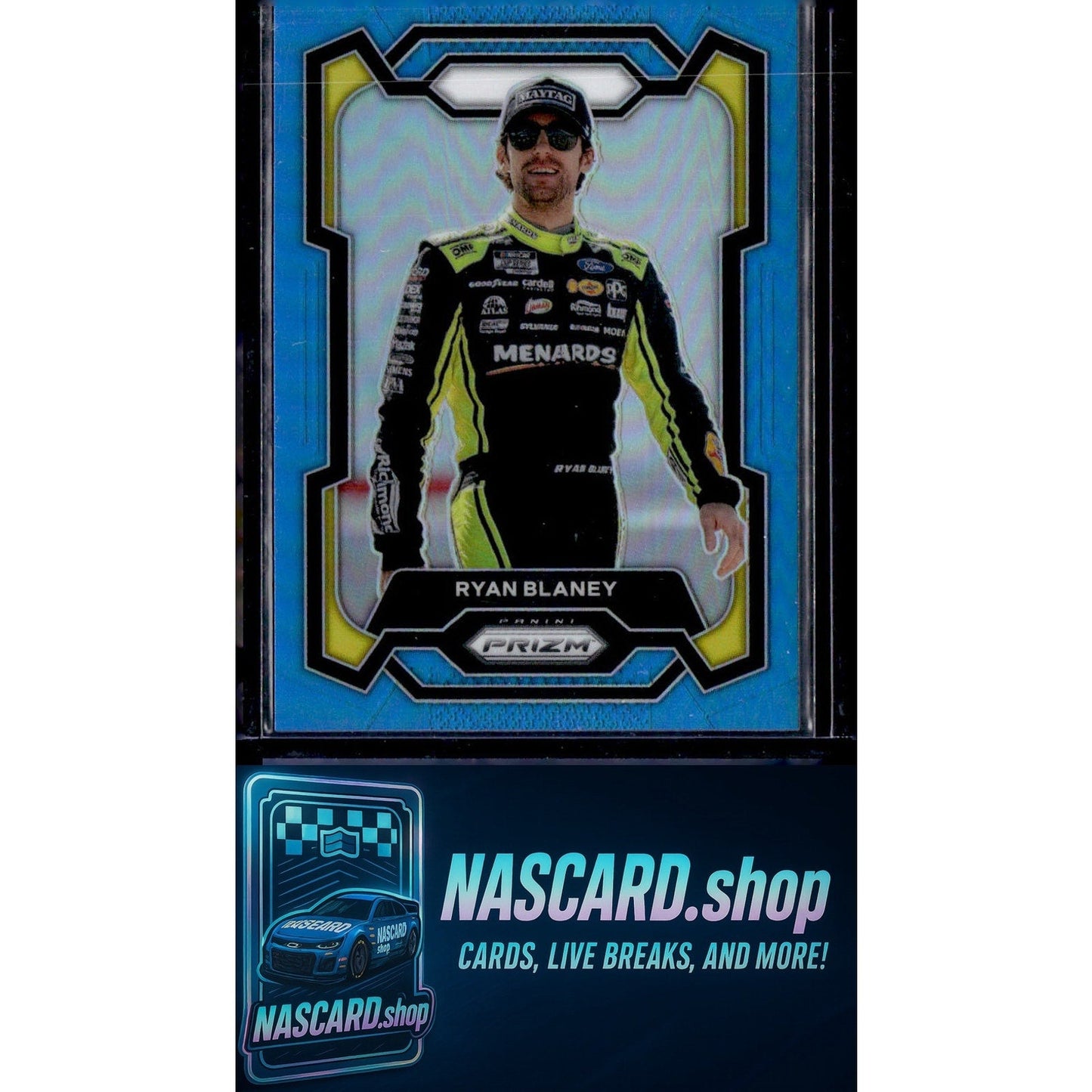 2024 Panini Prizm #50 Ryan Blaney Carolina Blue #/49