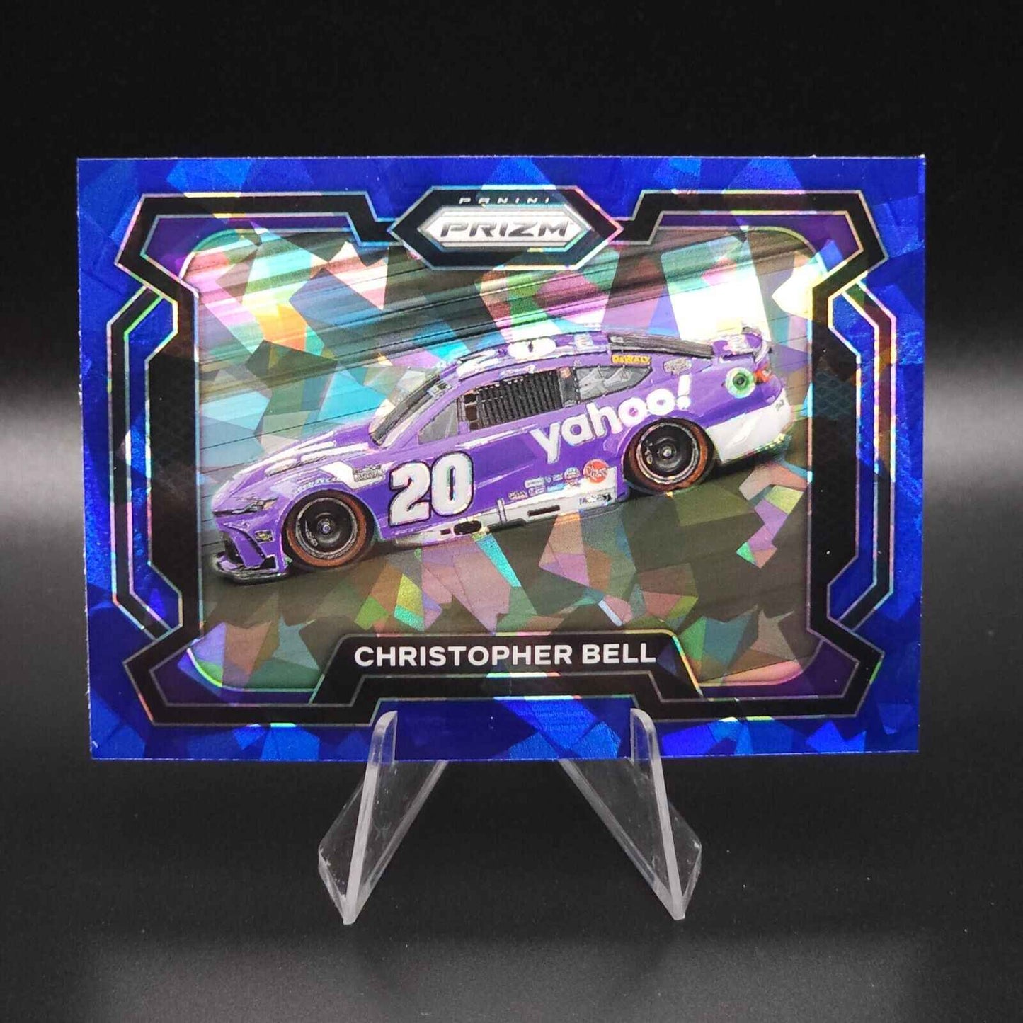 2024 Panini Prizm Racing Rides Blue Cracked Ice #97 Christopher Bell