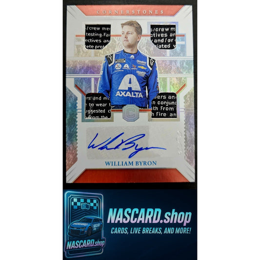 2022 Chronicles William Byron Cornerstones Materials Auto Platinum Blue #1/1