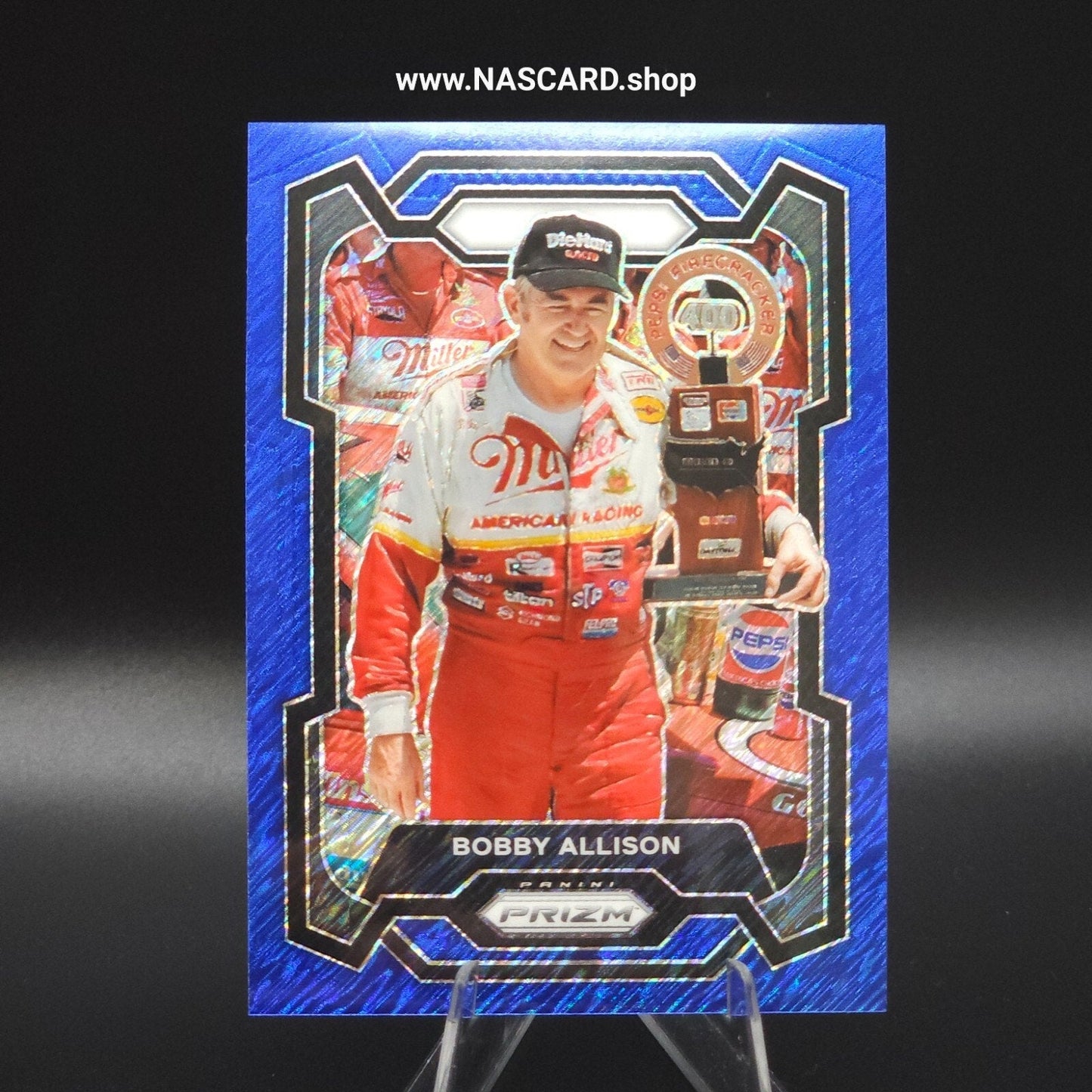 2024 Panini Prizm Racing Blue Shimmer #62 Bobby Allison /10