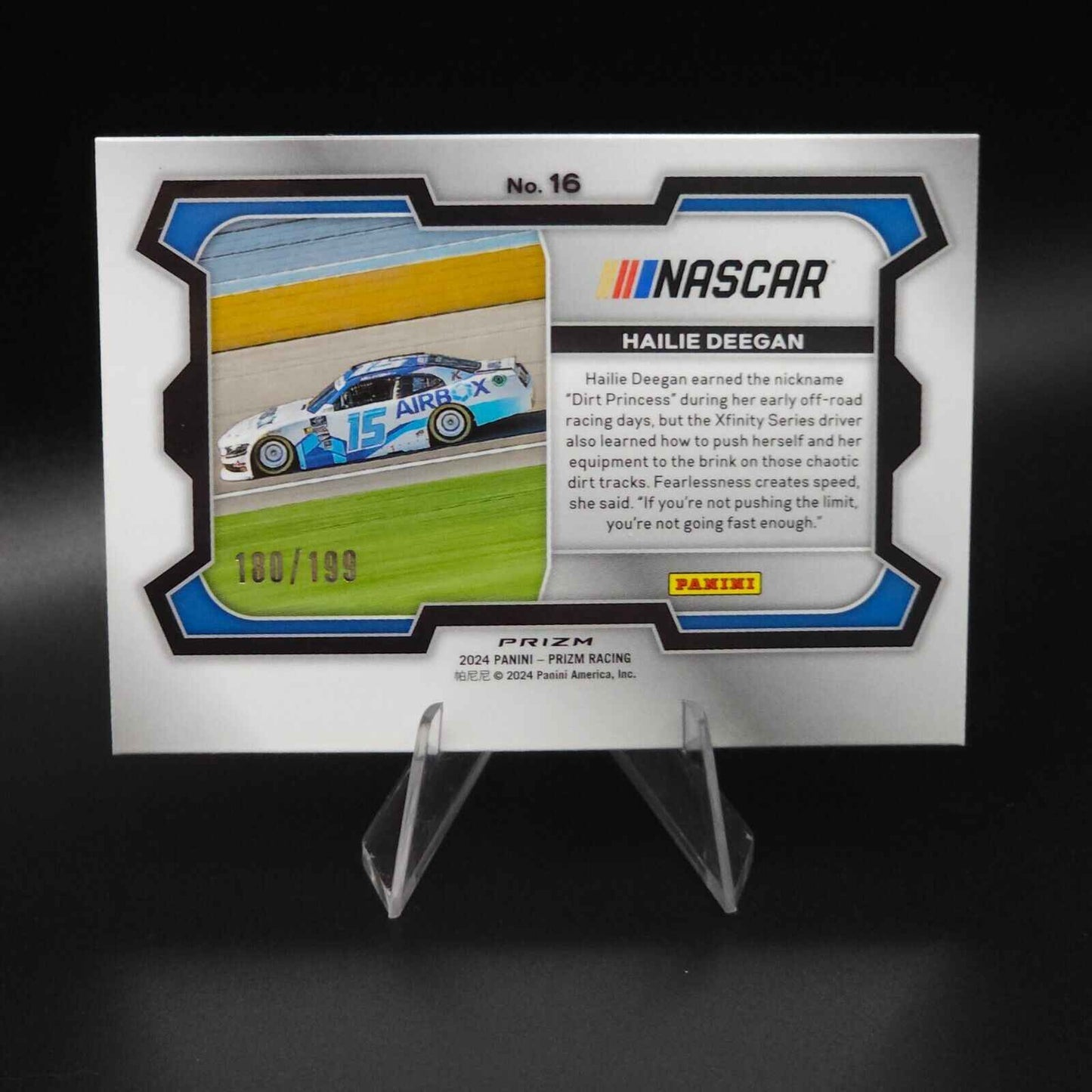 2024 Panini Prizm - Rides Blue Prizm #16 Hailie Deegan /199